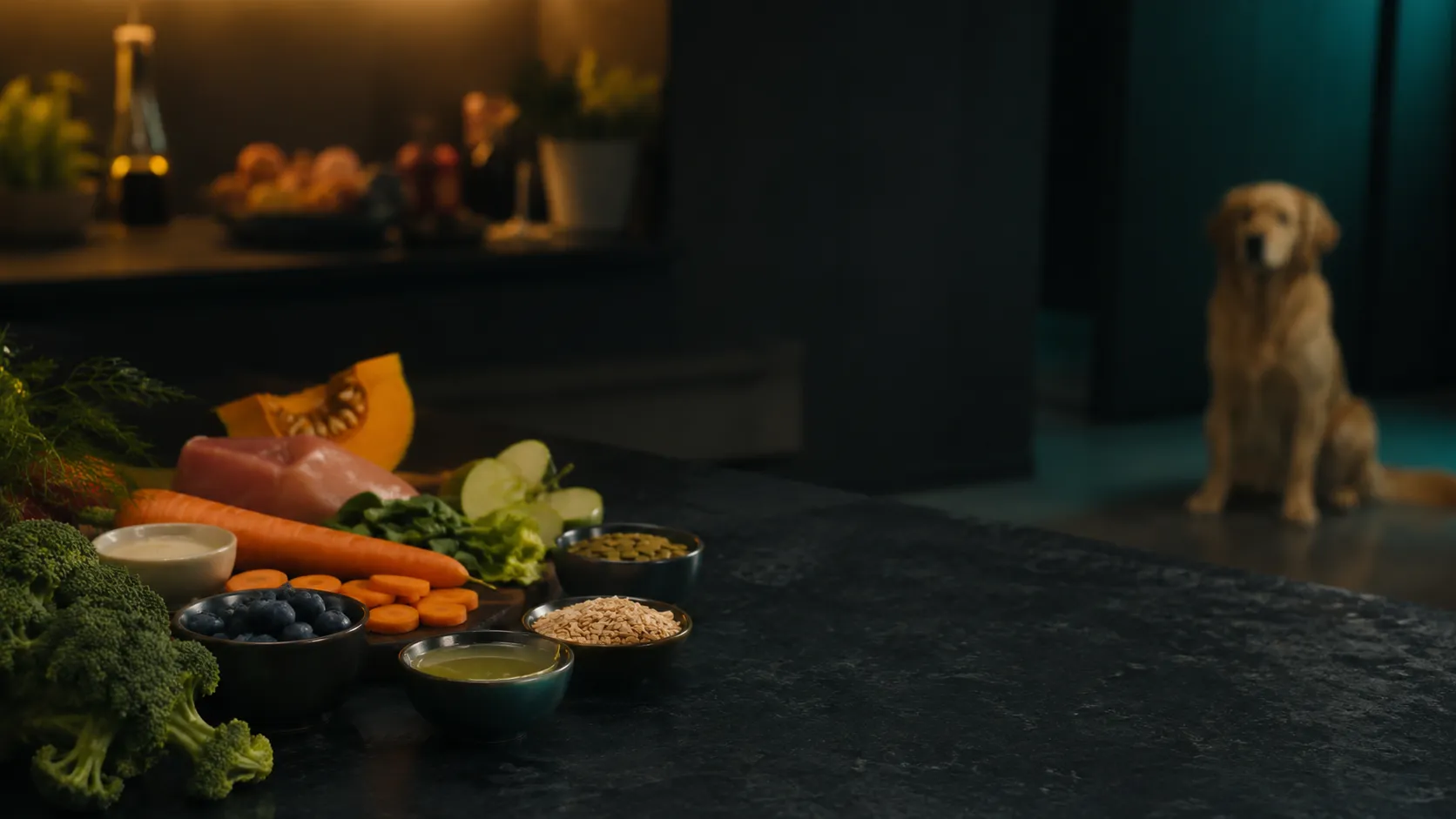 Composição visual sobre alimentos perigosos para cães e segurança alimentar