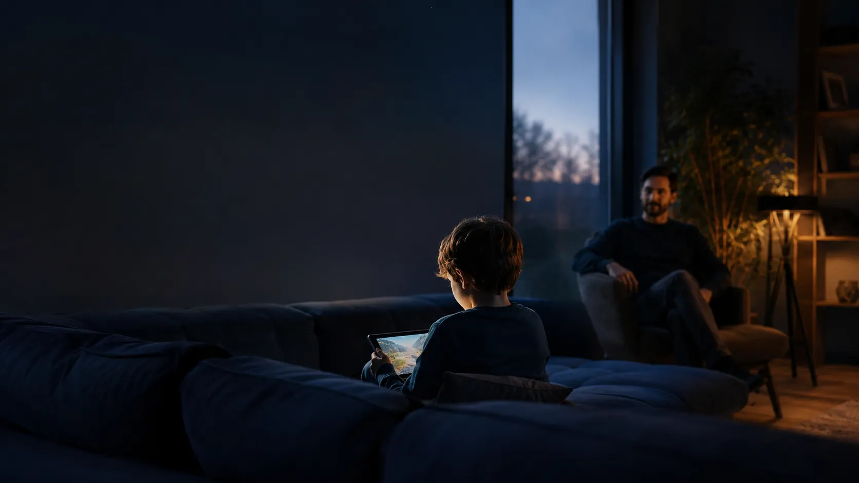 Família criando uma rotina digital mais consciente e protegida